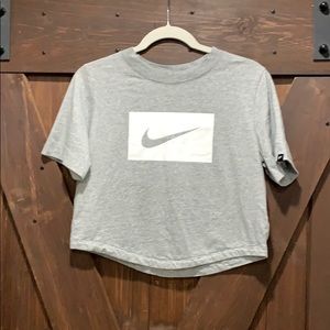 Grey Nike Crop Tee